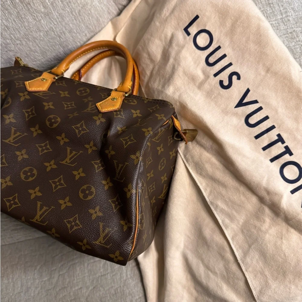 Louis Vuitton Brown and Tan Monogram Satchel - Picture 2 of 8